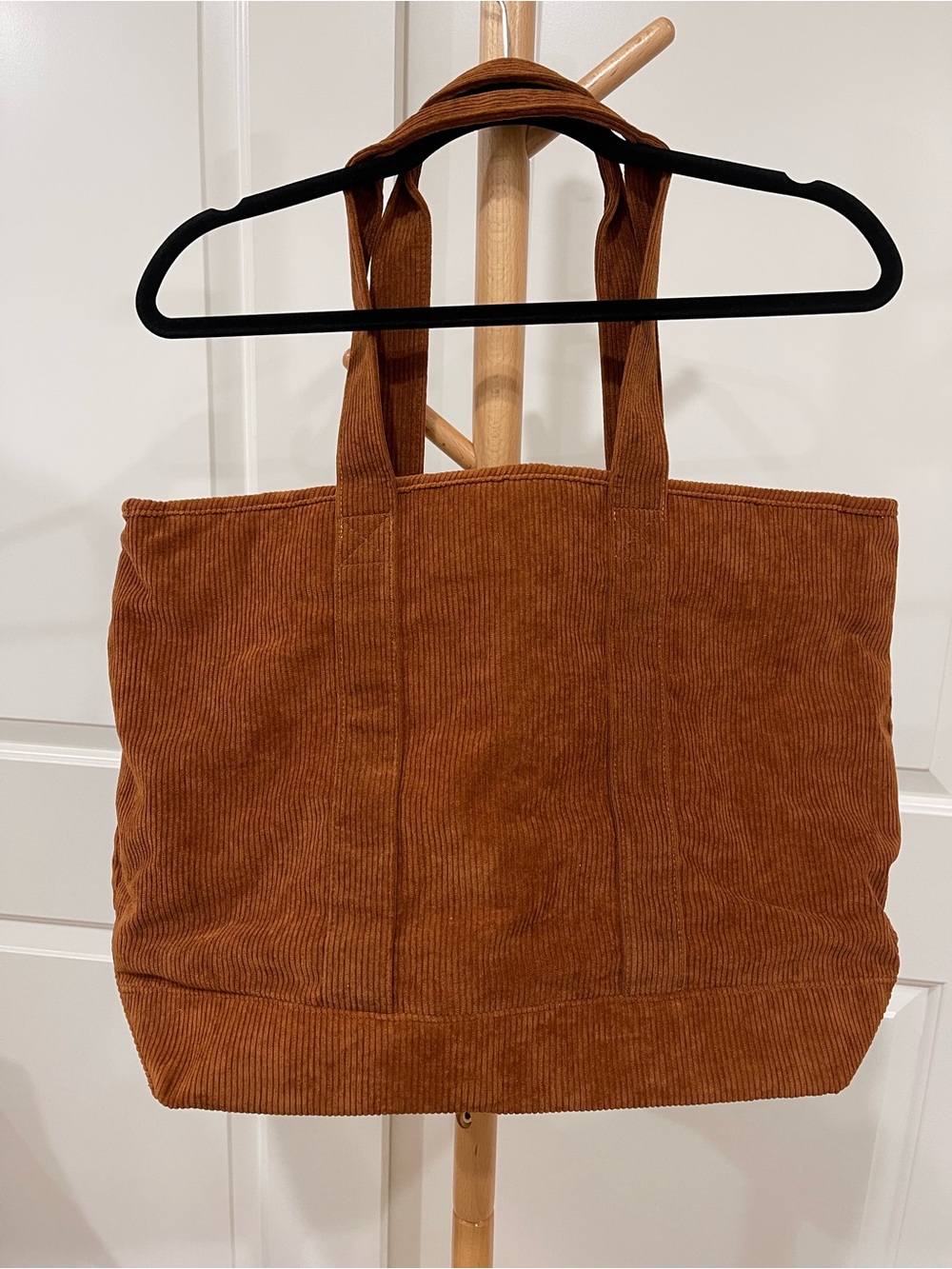 Old Navy Rich Brown Corduroy Tote Large - Picture 2 of 5